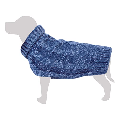 Arquivet Indigoblau Geflochtener Strickpullover - XS/20cm - Hundebekleidung - Helfen Sie, sie vor Kälte zu schützen - Zubehör - Mäntel, Sweatshirts, Pullover, Pullover, Regenmäntel und mehr von Arquivet