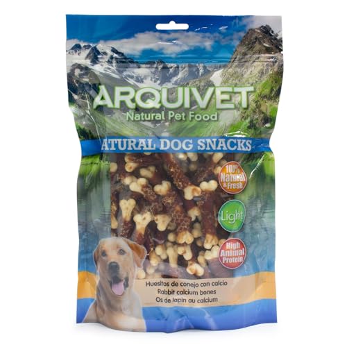 Arquivet - Kaninchenknochen mit Kalzium (1 kg) – Natürliche Snacks für Hunde von Arquivet