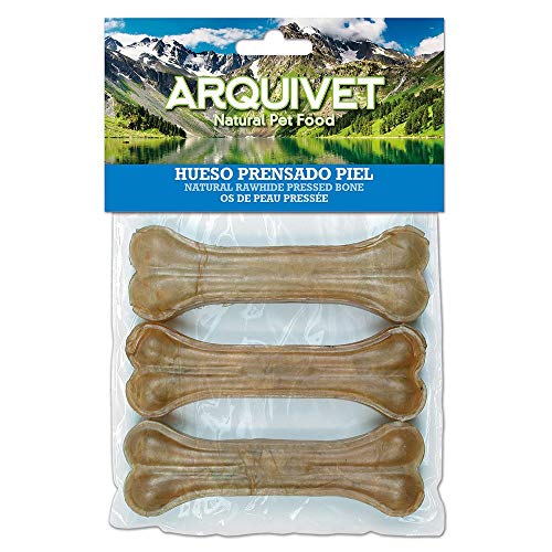 Arquivet Knochenleder - Hundesnacks - 15 cm (Beutel mit 3 Stück) von Arquivet