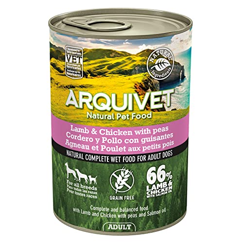 Arquivet Nassfutter für ausgewachsene Hunde, Lamm und Huhn, Nicht anwendbar, 400 g (1 Stück) von Arquivet