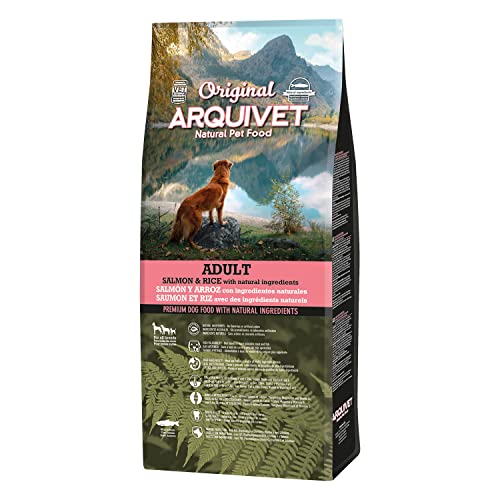 Arquivet Original Adult Hundefutter für ausgewachsene Hunde, Lachs und Reis, Braun, 12 kg (1 Stück) von Arquivet