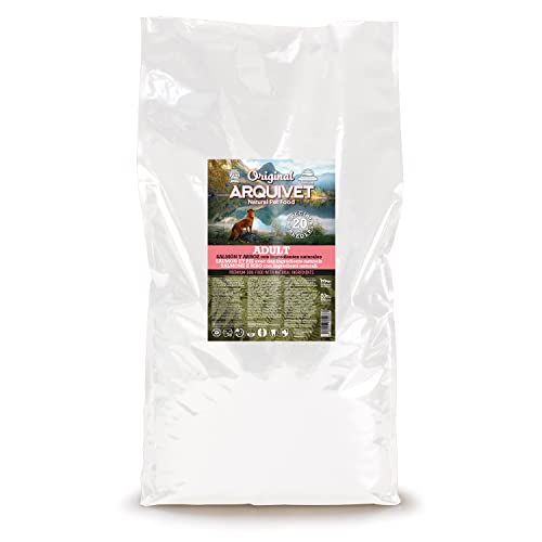 Arquivet Original Adult - Hundefutter für ausgewachsene Hunde - Lachs & Reis - Hundefutter - Trockenfutter für Hunde - Hundefutter - Gesundes Futter - 20 kg von Arquivet