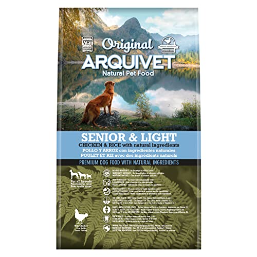 Arquivet Original Senior&Light 3 kg – Futter für ältere Hunde ab 7 Jahren und/oder mit Neigung zu Übergewicht – Huhn und Reis von Arquivet