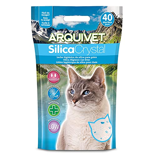 Arquivet Silica Crystal Pack 6 x 5 Liter Katzenstreu Katzenstreu Katzenstreu Katzenstreu Katzenstreu Katzenstreu Katzenstreu, Saugfähigkeit, hilft Gerüche und Bakterien zu entfernen von Arquivet