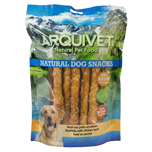 Arquivet Twist mit gerolltem Huhn – 24 cm – 1 kg (1 Stück) – Natürliche Snacks für Hunde von Arquivet