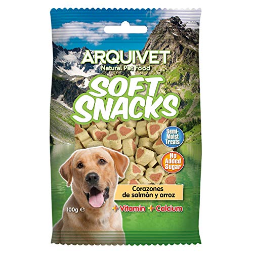 Arquivet Weiche Snacks Herzen Lachs-Reis, Nicht anwendbar, 100 g (1 Stück) von Arquivet