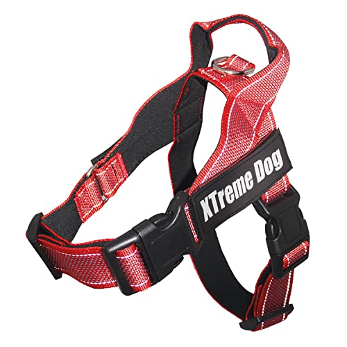 Arquivet Xtreme Dog Classic Hundegeschirr, Rot, Größe L/63-81 cm, verstellbar, ergonomisch und robust, mit Griff am Oberteil von Arquivet