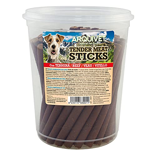 Arquivet - Zarte Fleischsticks Rind 500 g - Weiche Sticks - Snacks für Hunde. von Arquivet