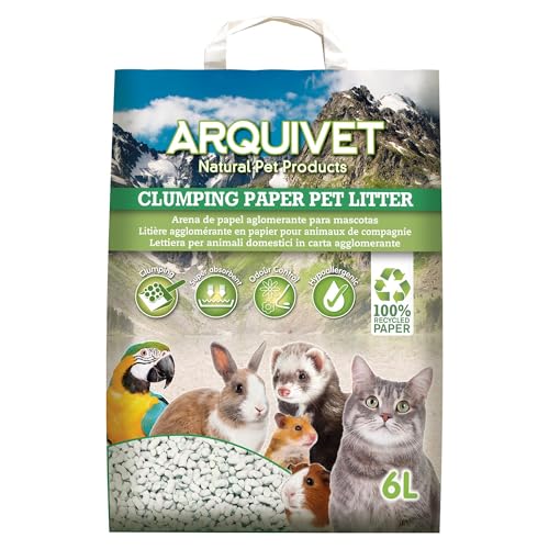 Katzenstreu aus recyceltem Papier, 6 l, Bindemittel und saugfähig von Arquivet