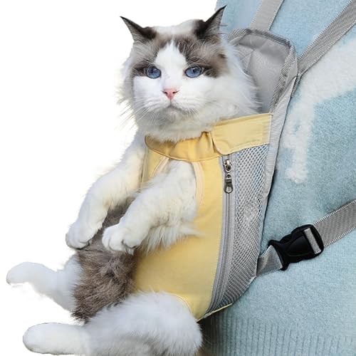 38 x 23 cm großer Rucksack für Hunde und Katzen, verstellbare Tragetasche für kleine und mittelgroße Hunde, Haustier-Vorderbrusttasche, Beine, Katzen-Brusttrage mit atmungsaktivem Netz, von Arrovarp