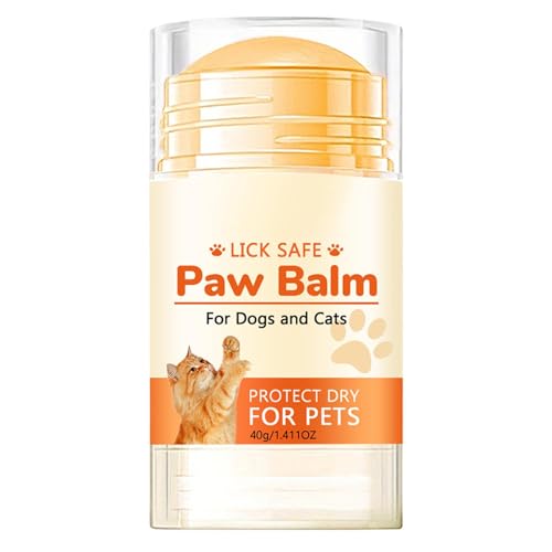 Arrovarp 2x40g Natürlicher Lecksicherer Pfoten-Balsam, Hunde Fußbalsam, Beruhigender Pfotenbalsam, Cracked Paws Natürliche Feuchtigkeitscreme Für Hundepfoten, Katzenpfotenbutter Für Trockene Pfoten von Arrovarp