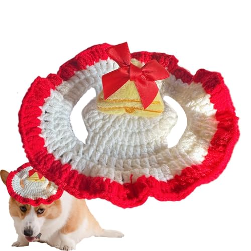 Arrovarp Katze Weihnachtsmütze,Hund Weihnachtsmütze | Hund Weihnachtsmannmütze - Weihnachtsmann Cosplay Hut mit Elch für Kätzchen Wolle Stricken Haustier Kopfbedeckung Fotografie Requisiten von Arrovarp