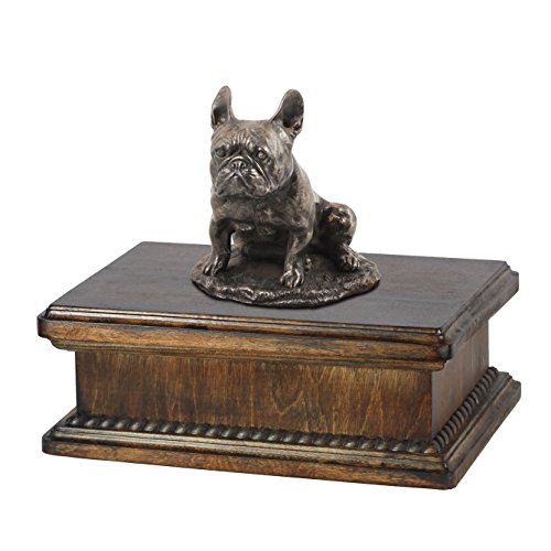 Art-Dog Custom Dog Mama Sitzende Statue Gedenkurne - Handgefertigte kaltgegossene Bronze auf Birkensockel - Urne für die Asche von Hunden - 24,5x29x21cm - 5l - Englischer Cocer Spaniel von Art-Dog