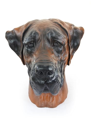 Art-Dog Hundeurne Big Head Great Dane Iii - Handgefertigte Tierurne aus Harz mit Bronze-Finish - Langlebige Urne für Hundeasche - Natürliche Größe 29x28x33cm von Art-Dog