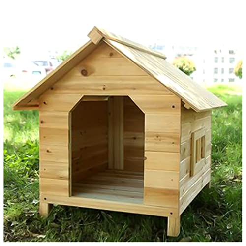 Haustierhaus aus Holz mit Tarn-Regenschutz, Fenstern und Sonnenblende, Haustierkäfig für den Innen- und Außenbereich, Hundehütten, Dogenbox für Teddy, Zwergspitz von ArtRay