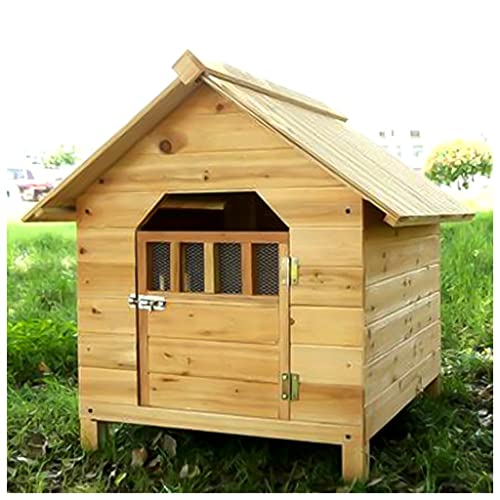 Haustierhaus aus Holz mit Tarn-Regenschutz, Fenstern und Sonnenblende, Haustierkäfig für den Innen- und Außenbereich, Hundehütten, Dogenbox für Teddy, Zwergspitz von ArtRay