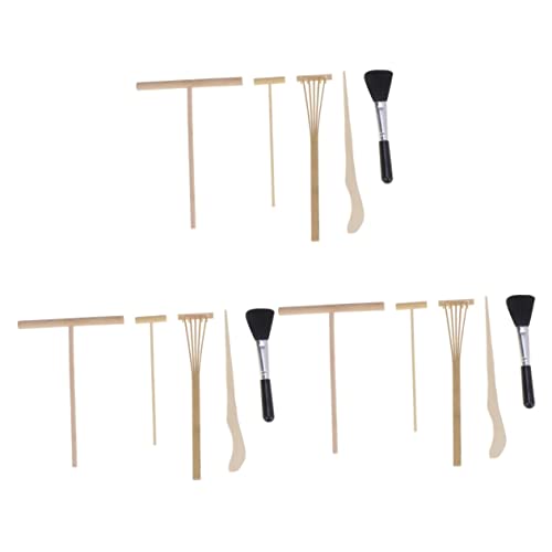 Artibetter 15 STK Zen-gartensand Mini-Zen-Garten-kit Meditation Mini-Tool Mini-zengarten Zen-gartenschmuck Zen-Garten Mini Schreibtisch Zen-Garten Zen-gartenmusik Zen Garten Bambus Karesansui von Artibetter