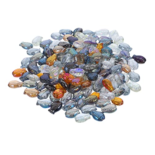 Artibetter 150 Stück Kleiner Fischanhänger Kristallperlen winzige Fischperlen aus Glas Seeglas zum Basteln Schmuck Glasperlen Masse Fisch Glasperlen Charme Korn Material Armband Kunsthandwerk von Artibetter