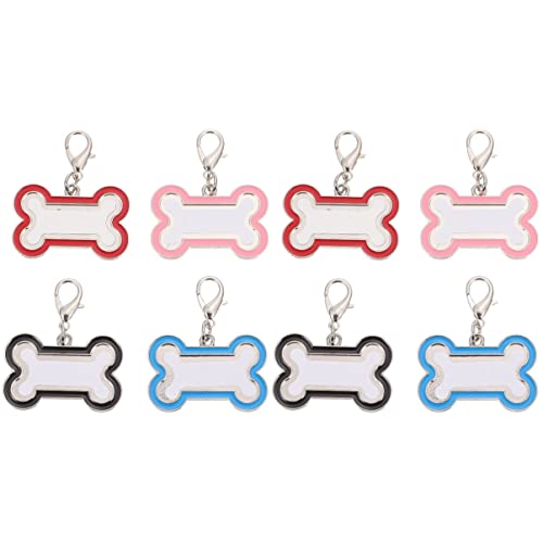 Artibetter 8 STK Hundemarke Hängendes Zubehör Katzenmarke Erkennungsmarken Zum Bestempeln Sublimation des Namensschilds Für Haustiere Hunde-id-Tags Rostfreier Stahl Schlüssel Hundeknochen von Artibetter