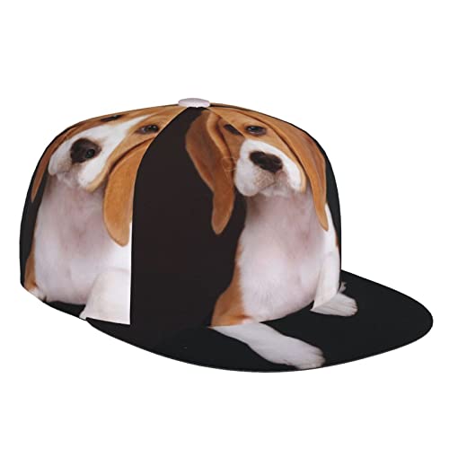 Ovely Pet Dog Beagle Snapback Baseballkappe Flache Krempe Hut Trucker Hut Hip Hop Verstellbarer Riemen für Männer Frauen von Aseelo