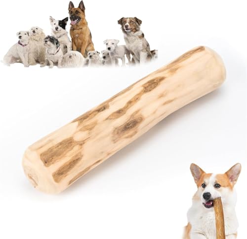 Ashopfun Mumbies Hundekaustab aus Holz, Kaffee-Holz, individuelles Kauspielzeug für Mamas, Kauspielzeug für aggressive Kauer, Kaffee-Holzstab für Hunde (L) von Ashopfun