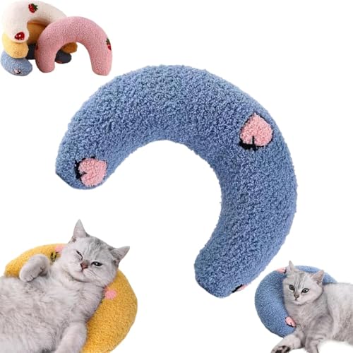 Ashopfun Plinko Dog Pillow - U Shaped Pet Calming Toy,Dog Calming Pillow,Cat Calming Pillow,Soft Plush Fabric Neck Protection Pet Pillow,Soft High Density Calming Dog Pillow for Anxiety Relief (Blue) von Ashopfun