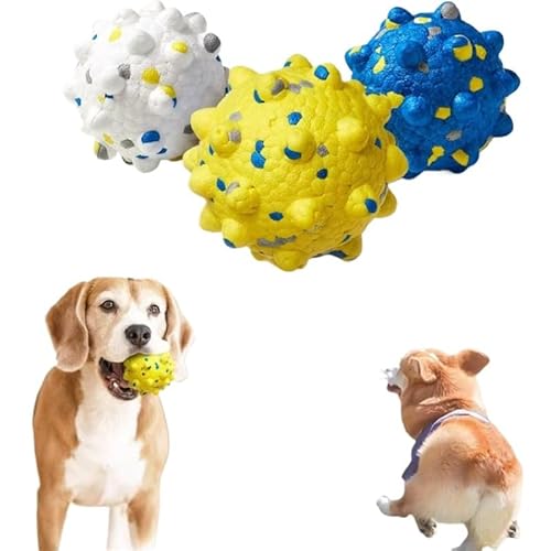 Asiasioc The Mellow Dog Beruhigungsball, langlebige, flexible Hundespielzeugbälle, leicht und sicher, 3 Stück (Medium - 7,6 cm) von Asiasioc