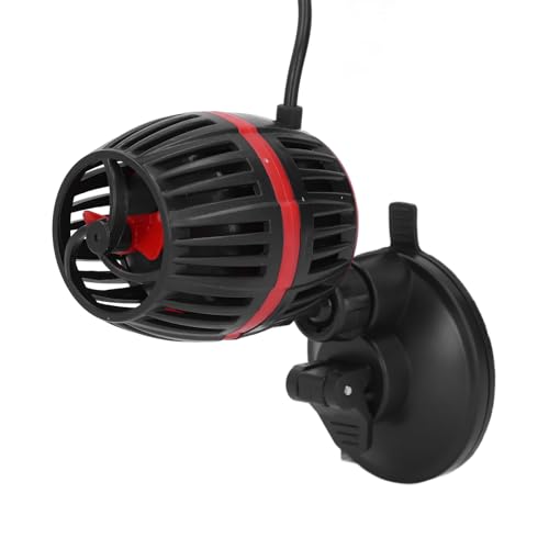 Asixxsix Aquarium-Umwälzpumpe, 4 Gänge, Variable Frequenz, Aquarium-Wellenmacherpumpe, Aquarium-Powerhead-Tauchwasserpumpe für Salzwasser- und Süßwasser-Aquarien (Black) von Asixxsix