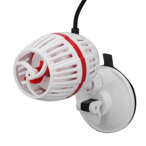 Asixxsix Aquarium-Umwälzpumpe, 4 Gänge, Variable Frequenz, Aquarium-Wellenmacherpumpe, Aquarium-Powerhead-Tauchwasserpumpe für Salzwasser- und Süßwasser-Aquarien (White) von Asixxsix