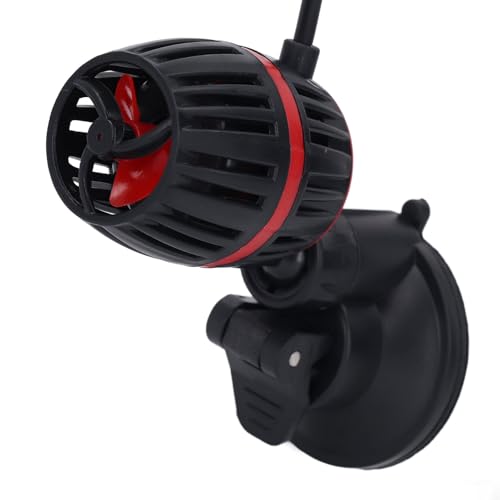 Asixxsix Aquarium-Wave-Maker-Pumpe, 12 V, Leise Aquarium-Einzel-Powerhead-Pumpe, 4 Gänge, Variable Frequenz, Aquarium-Umwälzpumpe, Tauchwasserpumpe mit Externem Steuergerät (Black) von Asixxsix