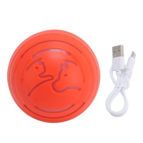 Asixxsix Intelligenter interaktiver Hundespielzeugball, Wiederaufladbarer, automatisch Springender interaktiver Hundeball, Interaktives Katzenspielzeug, Interaktives selbstbewegliches (RED) von Asixxsix