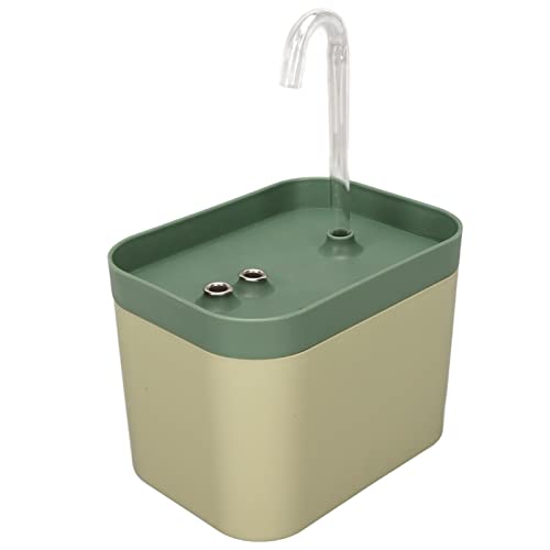 Asixxsix Katze-Wasser-Brunnen, 1.5L Haustier-Wasser-Brunnen Ultra leiser Hundewasser-Spender große Kapazität sicherer Katze-Trinkbrunnen für Katzen und Hunde, 4.9x4.7x6.3in von Asixxsix