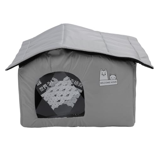 Asixxsix Katzenkühlhaus, Outdoor-Katzenhaus Im Sommer, Haustier-Kühlhaus mit Eisbeuteln, Langanhaltendes Kühlendes Hundehaus, Bissfestes Outdoor-Katzenzelt für (Groß (50 x 35 x 25 cm / von Asixxsix