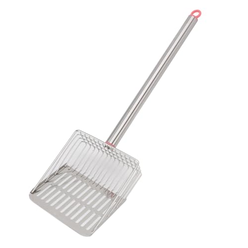 Asixxsix Katzenstrauder -Schaufel, Edelstahl Langer Griff Abfall Saft -Schaufel Chicken Poop Scooper, Katzenschaufel Blocke Schaufel Non -Stick, Pet Poop Shovel, Katzenstreu Schaufel von Asixxsix