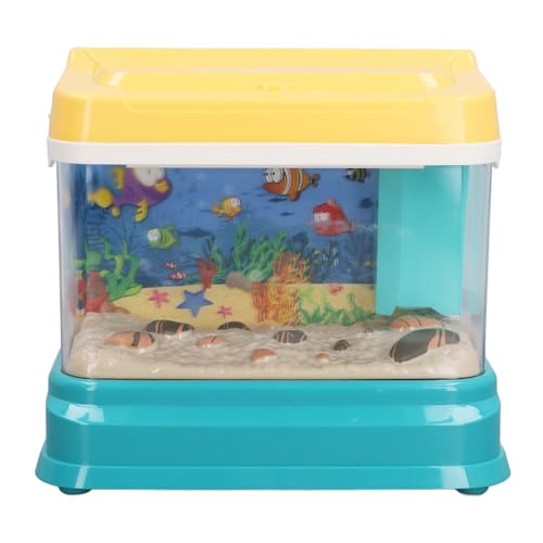 Asixxsix Künstliches Aquariumspielzeug, Simulation Unterwasserwelt Elektrisches Aquarium mit Ton und Licht, Magnetisches Fischen Eltern-Kind-Interaktionsspielzeug für Zuhause Kindergarten von Asixxsix