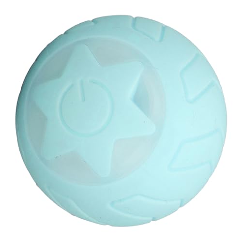 Asixxsix Peppy Pet Ball, USB Wiederaufladbarer Hundeball, Automatischer Aktiver Rollball, Interaktives Hundespielzeug mit LED-Blitz, Bunten Lichtern, 360 Grad (Baby blau) von Asixxsix