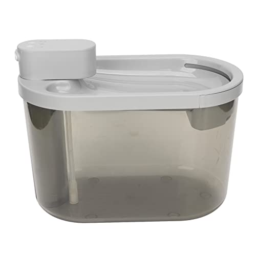 Asixxsix Drahtloser Katzen-Trinkbrunnen, 2,2 L/74 Oz Radarsensor, Automatischer Wasserspender für Haustiere, Sichtbarer Wasserstand, Leiser, Intelligenter Haustier-Trinkbrunnen (Grau) von Asixxsix