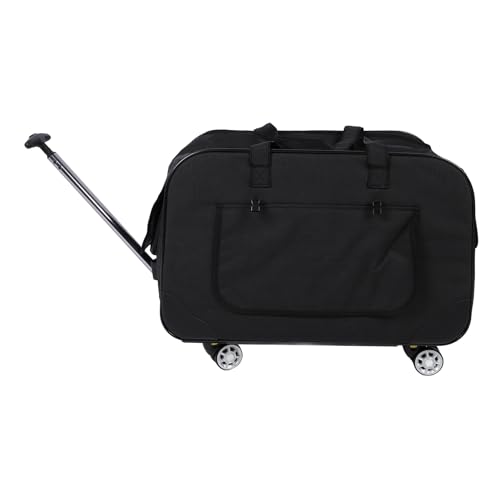 Haustiertransporter mit Abnehmbarem Rollkoffer, Faltbarer und Kompakter Hundereisetransporter 62 X 39 X 35 cm, für Haustiere Bis 17,5 Kg (Black) von Asixxsix