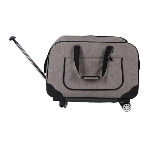 Haustiertransporter mit Abnehmbarem Rollkoffer, Faltbarer und Kompakter Hundereisetransporter 62 X 39 X 35 cm, für Haustiere Bis 17,5 Kg (Gray) von Asixxsix