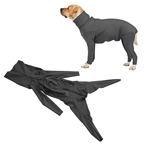 Hunde-Einteiler, Chirurgischer Genesungsanzug, Elastischer Hunde-Overall aus Polyester, Verhindert Haarausfall, Hunde-Bodysuit für Kleine, Mittlere, Große Weibliche (L) von Asixxsix