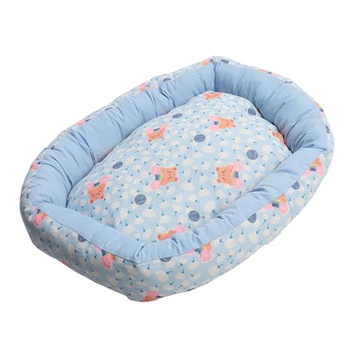 Hundebett, weiches bequemes waschbares Hundebett Anti-Rutsch Haustier Schlafmatte mit Abnehmbarer Kühlmatte Multifunktion Haustier Sofa Bett für große mittlere kleine Hunde (XL) von Asixxsix