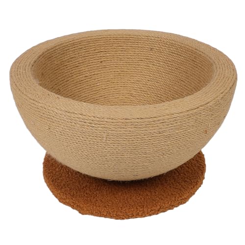 Katze Kratzer Karton, 2 in 1 Sisal Katze Kratzer Schüssel Runde Katze Kratzer Bett Multifunktionale niedliche Katze Kratzt Pad Schüssel Kratzer resistent Katze (Ausgewogener Stil von Asixxsix