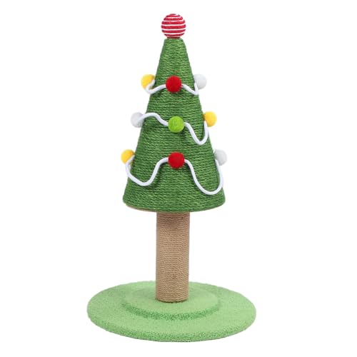 Katzenkratzbaum, Weihnachtsbaum, Katzenkratzbaum, Sisalseil, Katzenspielzeug, Kratzbäume für Kätzchen, Sisal-Katzenkratzbaum, Baum, Katzenspielzeug für (Groß: 40 x 65 cm / 15,7 x von Asixxsix