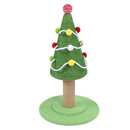 Katzenkratzbaum, Weihnachtsbaum-Katzenkratzer, Sisalseil-Kratzbaum, Katzenspielzeug, Schützt Möbel, Stabile Struktur, Katzenbaum-Kratzbaum für Zuhause und (Groß: 40 x 65 cm / von Asixxsix