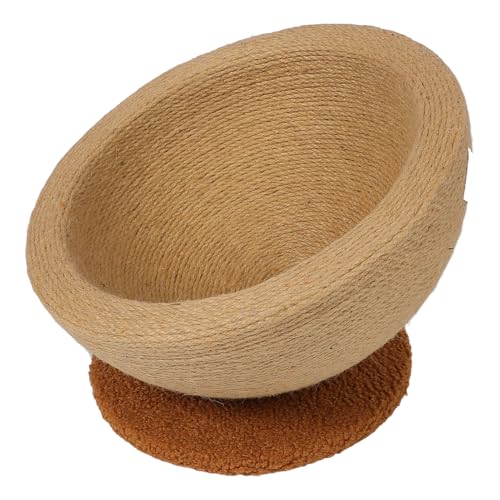 Katzenkratzer aus Pappe, 2-in-1 Sisal-Katzenkratzschale, Kratzfestes, Rundes Katzenkratzbett für Drinnen und Draußen, Multifunktional, Sicheres Material (Gekippter Stil) von Asixxsix