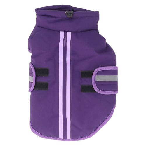 Warmer Hundemantel, Polyester Hundejacke für kaltes Wetter Haustier Kleidung Wasserabweisende, verstellbare Winter-Thermojacke-Weste für mittelgroße Hunde, leicht zu tragen (L) von Asixxsix