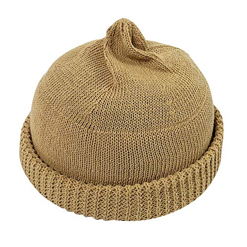 Asudaro Docker-Cap Docker Mütze Cap Ohne Schirm Sommer Unisex Seemannsmütze Beanie Hafenmütze Herrenmütze Bikercap Hat Wandermütze Dockercap Kopfbedeckung Seemannskappe Vermieter Hut Gelb von Asudaro