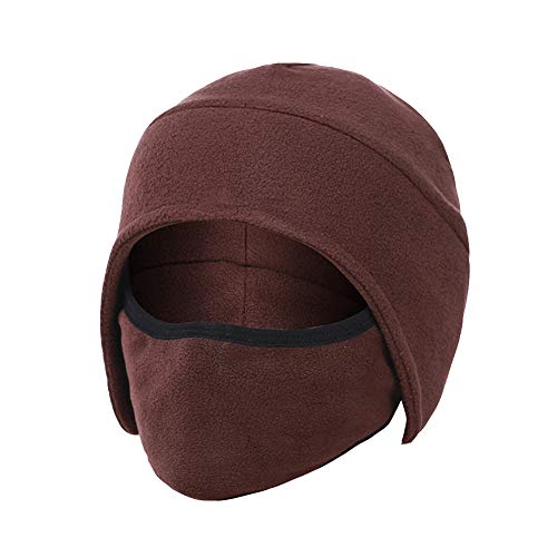 Asudaro Fahrradmütze Winddicht Helm Unterziehmütze Beanie Skimütze Helmmütze Fahrrad Bike Cap Unterziehmütze Wintermütze Radsport-Mützen für Herren Helm-Unterziehmütze Ohrwärmer Braun von Asudaro