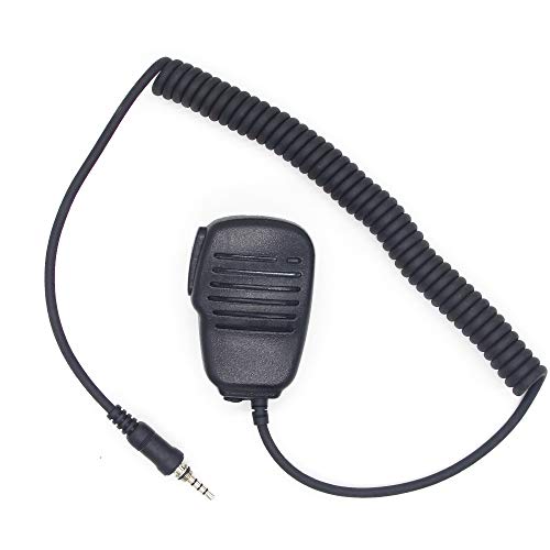 Asudaro Funkgerät Lautsprecher Handheld Mikrofon 1 Pin Funkgeräte Profi Lautsprechermikrofon Kompatibel mit Walkie-Talkie YAESU VX-7R VX-6R VX-120 VX-170 FT270 Radio Schwarz von Asudaro