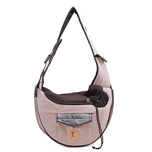 Asudaro Hundetragetasche Hundetasche Katzen Tragetuch Hund Transporttasche Transportbox Tragbar Haustier Hunde Katzen Welpen Umhängetasche Reise Träger Schulter Beutel 36 * 13 * 28cm Kaffee von Asudaro